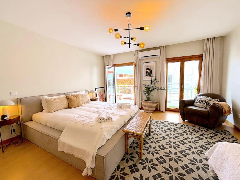 Nazaré Ocean Flat - Private Rooftop Terrace BBQ Exterior foto